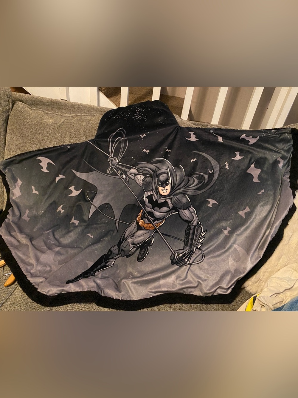 Batman Graphic Hooded Wrap Around Blanket